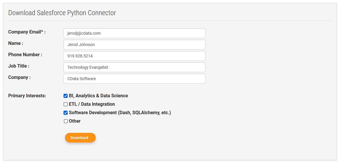 Python Connector Getting Started Guide