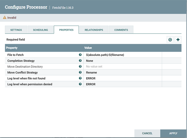 config for FetchFile