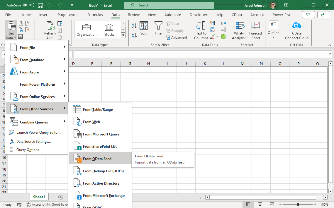 Use CData Connect Cloud to Access SQL Server Data in Microsoft Power Pivot