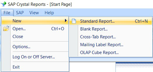 Create a standard report.