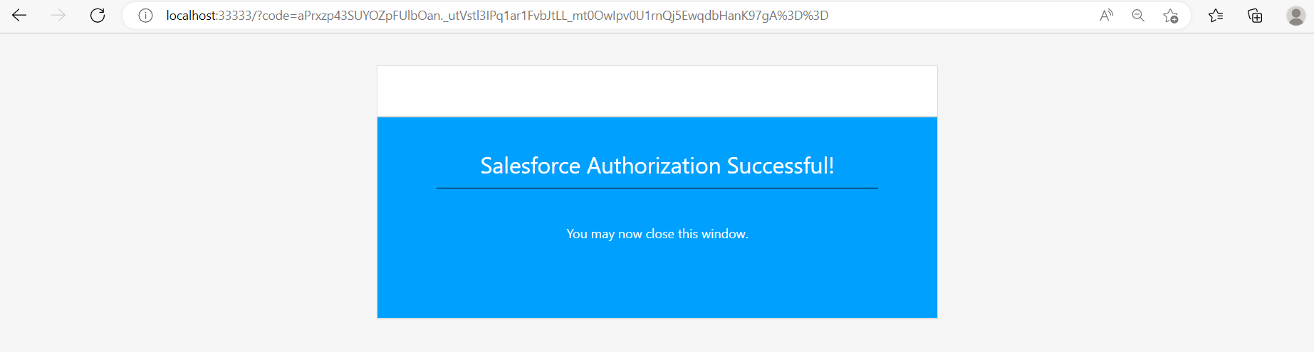 Custom OAuth Application connection successful for Salesforce JDBC Driver