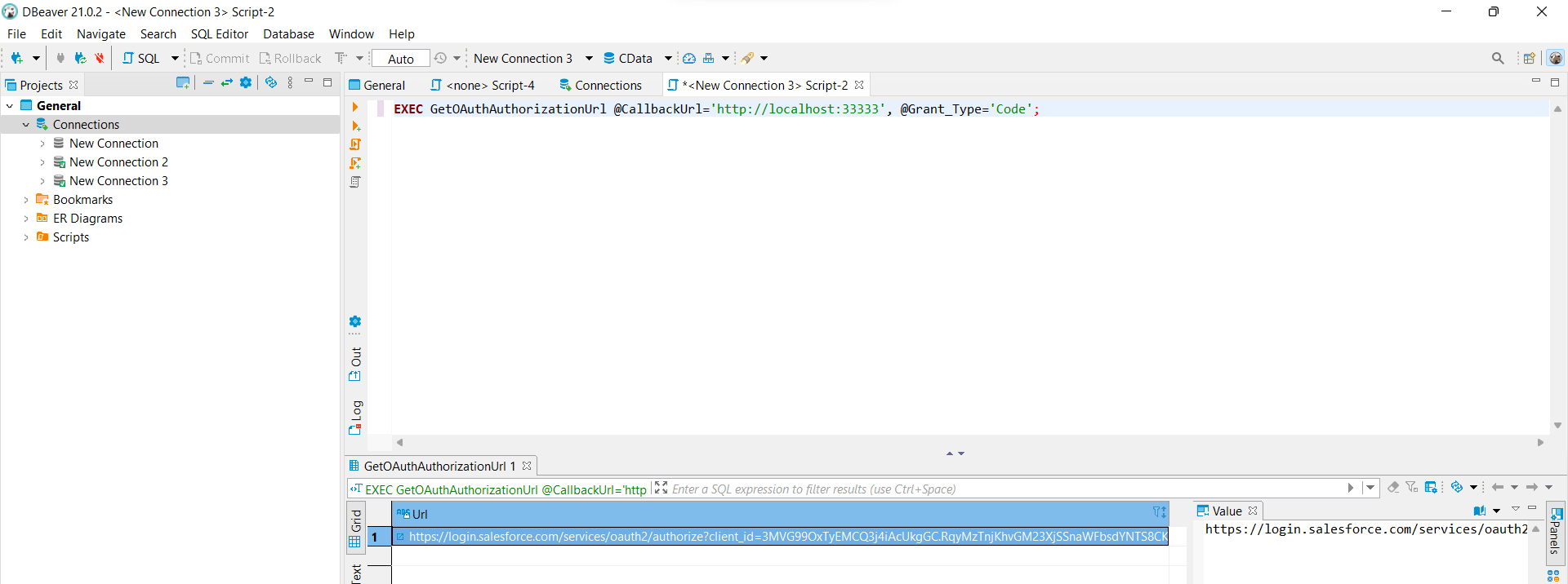 Obtaining and copying the Authorization URL