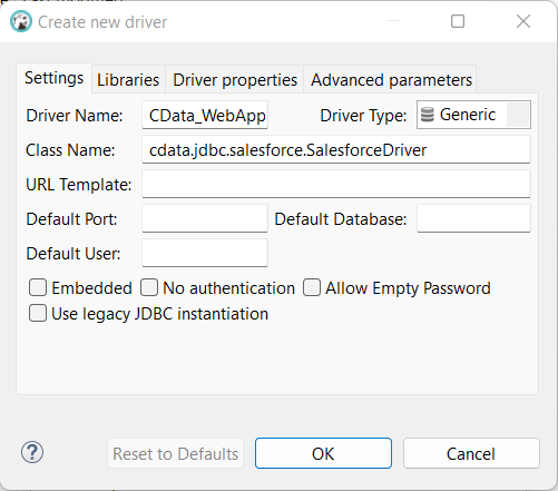 Adding the Driver name